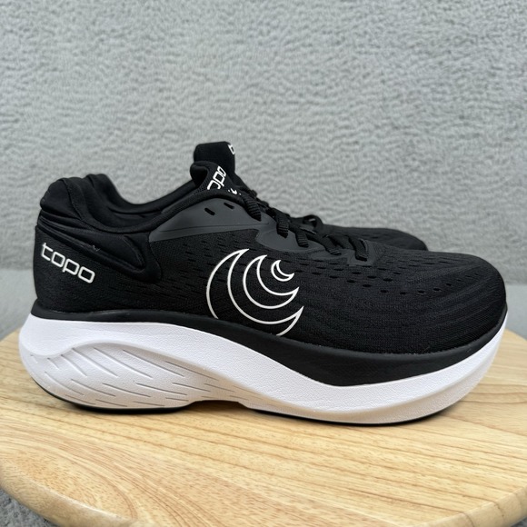 Topo Shoes - Topo Athletic Atmos 2 Womens Size 9 Black White Road Running Shoes 5mm Drop